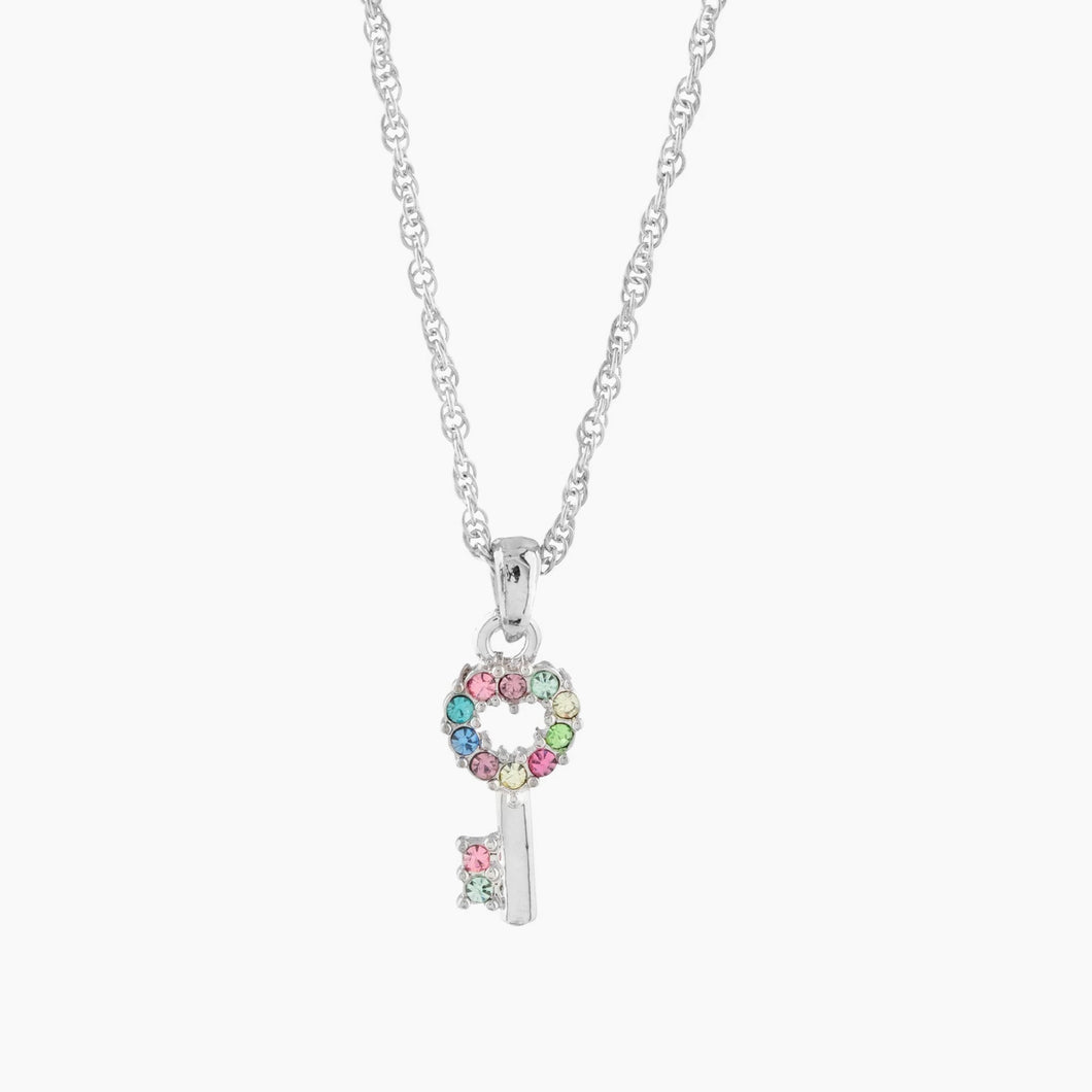 Key to my Heart Pendant - Light Multi VOIAGE FOREVER CRYSTALS 