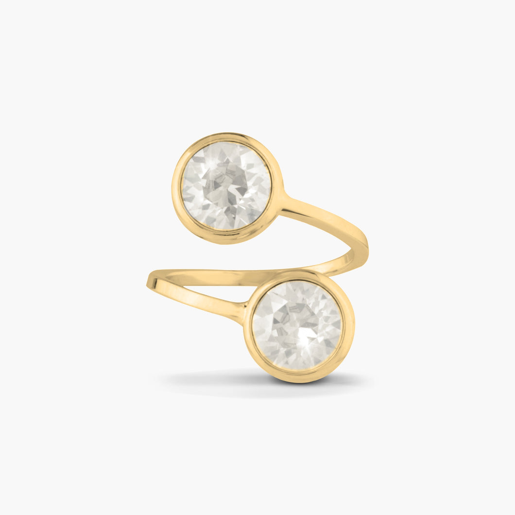 Monroe Ring Gold Crystal ESSENTIALS CORE FOREVER CRYSTALS 