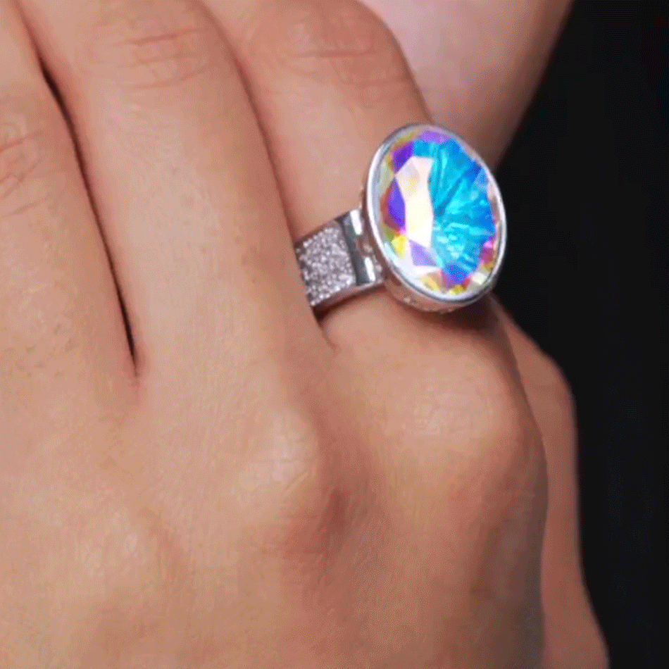 Aurora Borealis Ring Aurora Borealis Wedding Band- Northern Lights