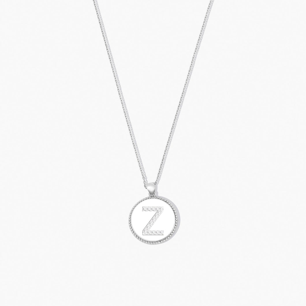 Sparkle ID Letter Necklace - Z SPARKLE ID FOREVER CRYSTALS Silver 