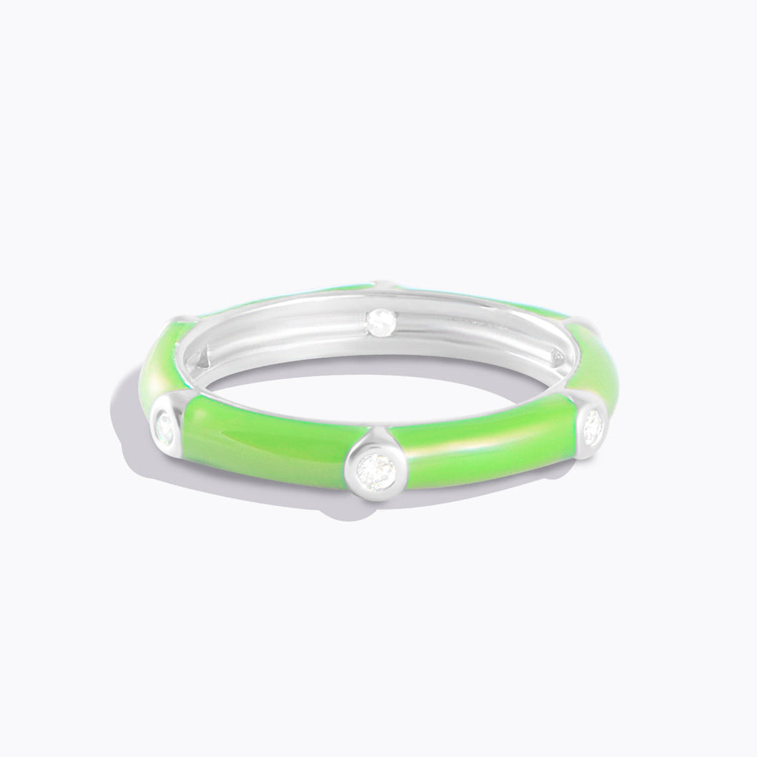 Glimmer Ring Lime TECHNICOLOR FANTASY FOREVER CRYSTALS 