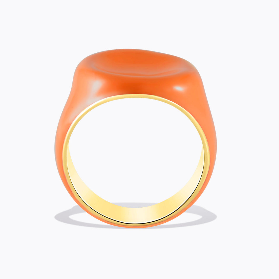 Glow Ring Gold Tangerine TECHNICOLOR FANTASY FOREVER CRYSTALS 