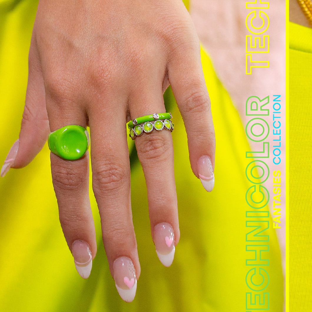 Glow Ring Lime TECHNICOLOR FANTASY FOREVER CRYSTALS 