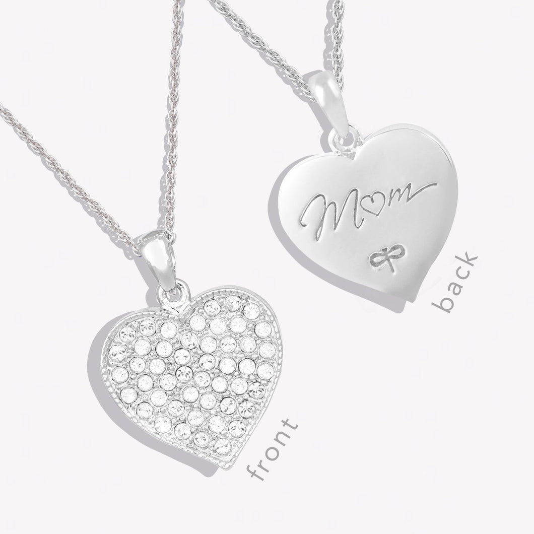 Pendant Mom Love Engraved Crystal VOIAGE FOREVER CRYSTALS 