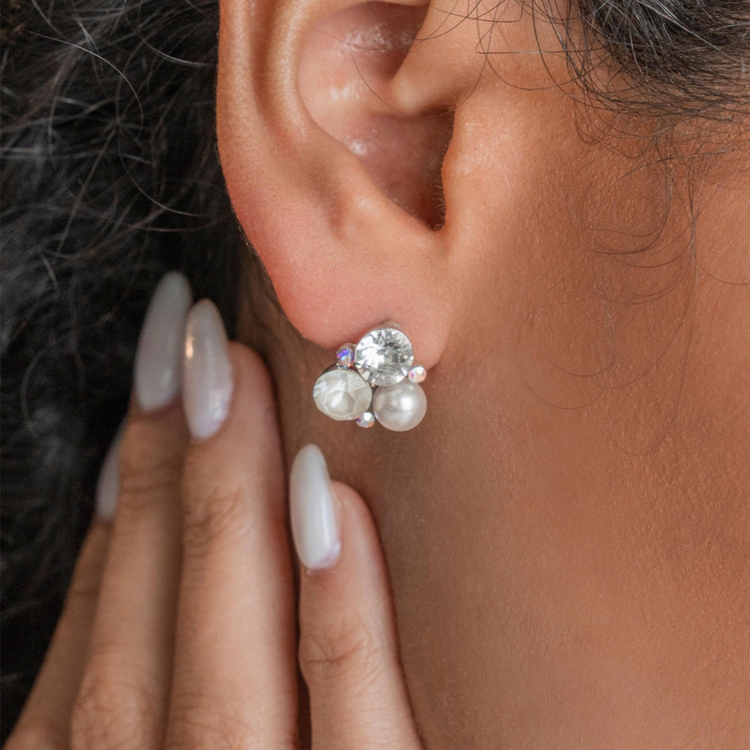 Cali Earrings White Serenity Forever Crystals 