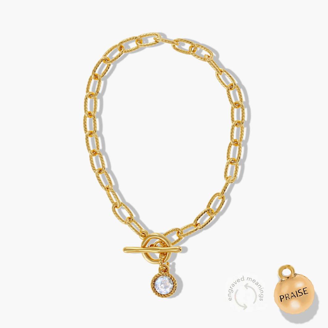 Divine Bracelet Favor Bracelet Gold STORY OF DESTINY Forever Crystals 