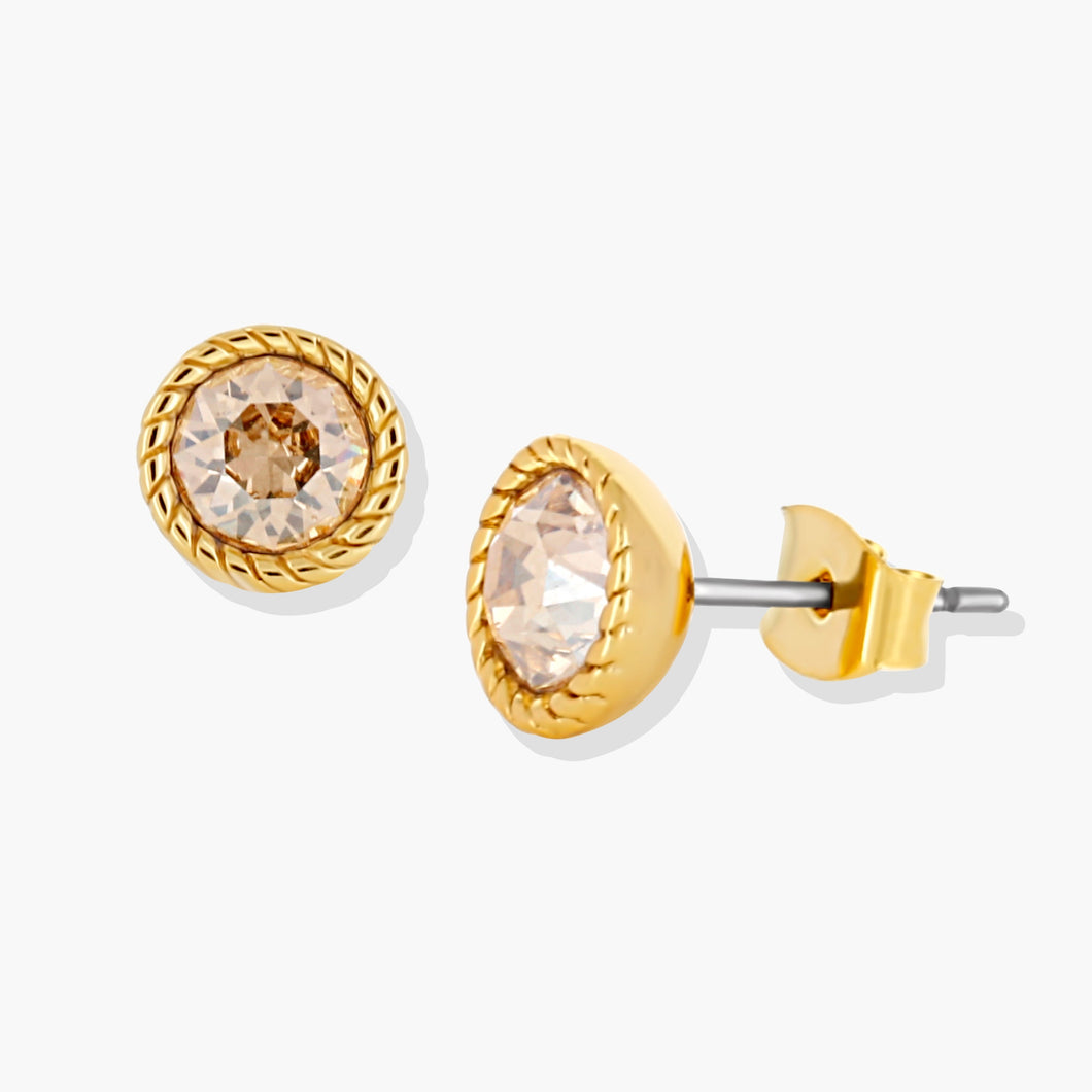 Divine Favor Earrings Gold Golden Shadow STORY OF DESTINY FOREVER CRYSTALS 