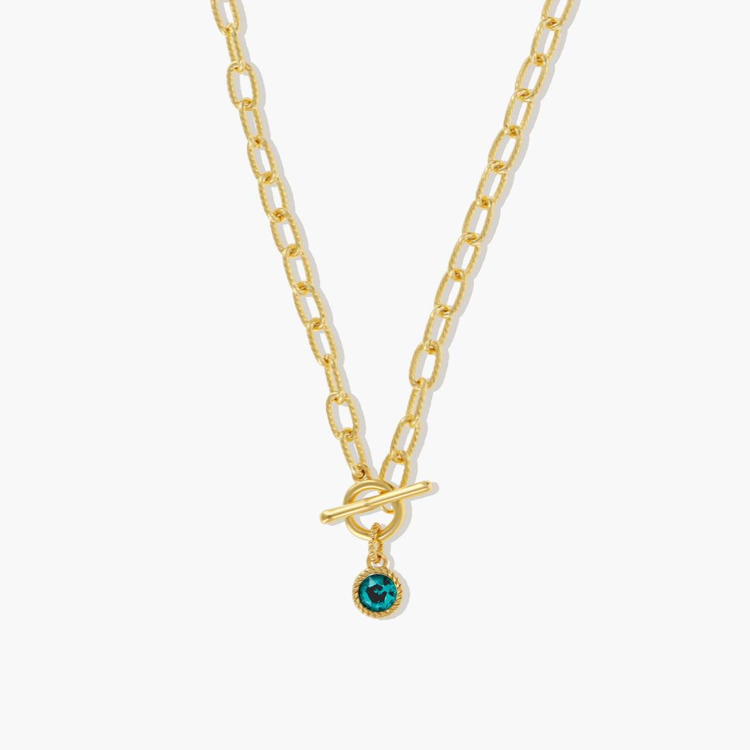 Divine Favor Necklace Gold Emerald STORY OF DESTINY FOREVER CRYSTALS 