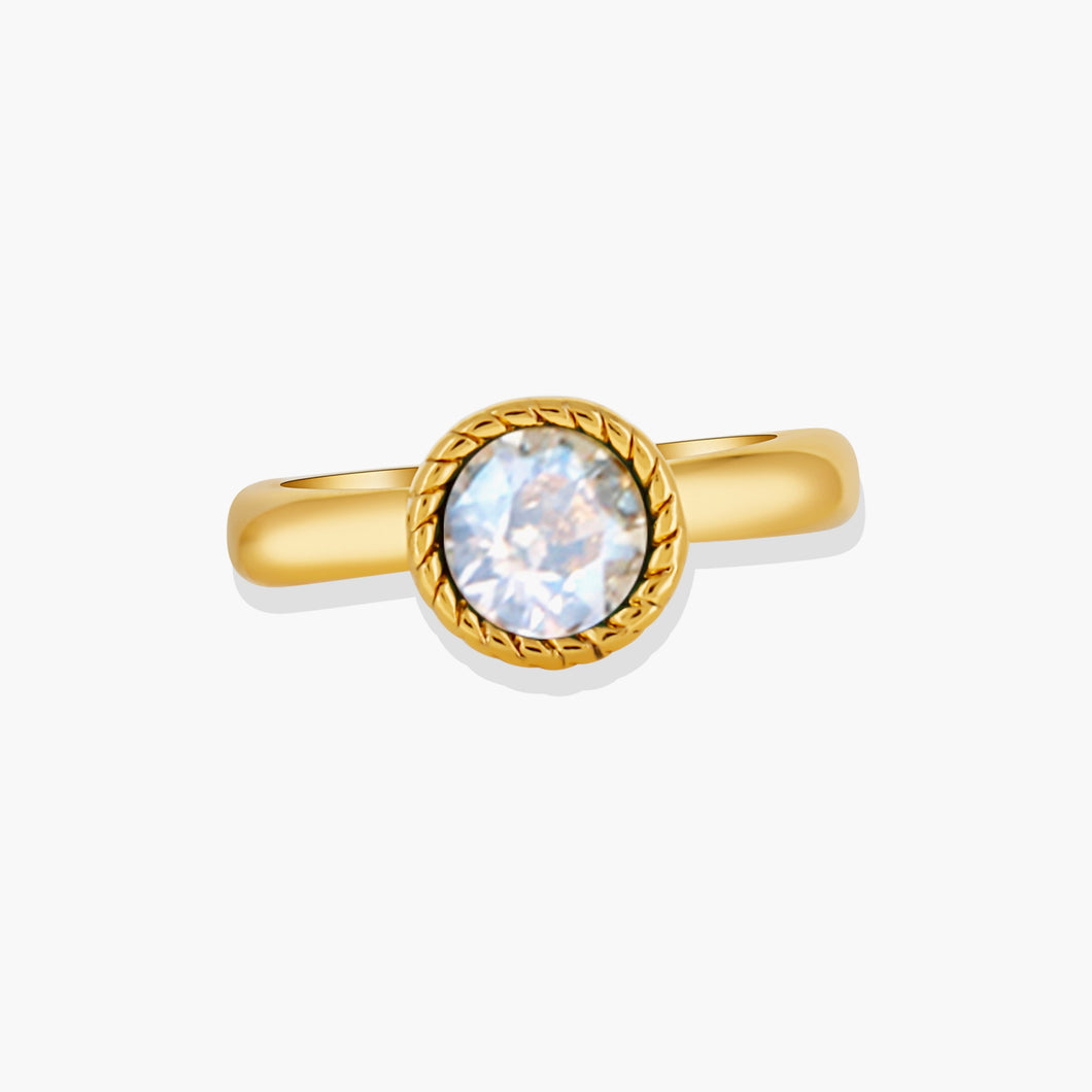 Divine Favor Ring Gold Moonlight STORY OF DESTINY FOREVER CRYSTALS 
