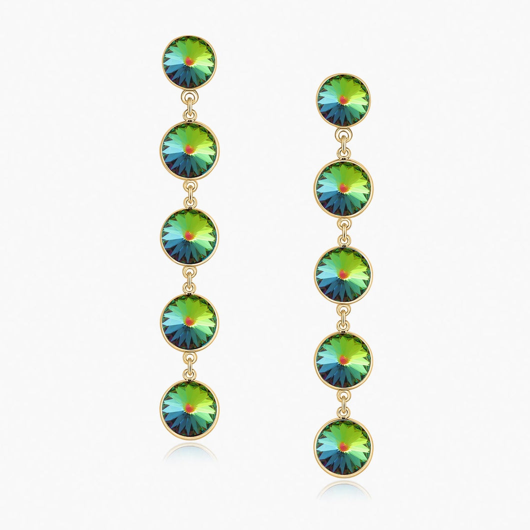 Encanto Earrings Gold Vitrail Medium ENCANTO FOREVER CRYSTALS 