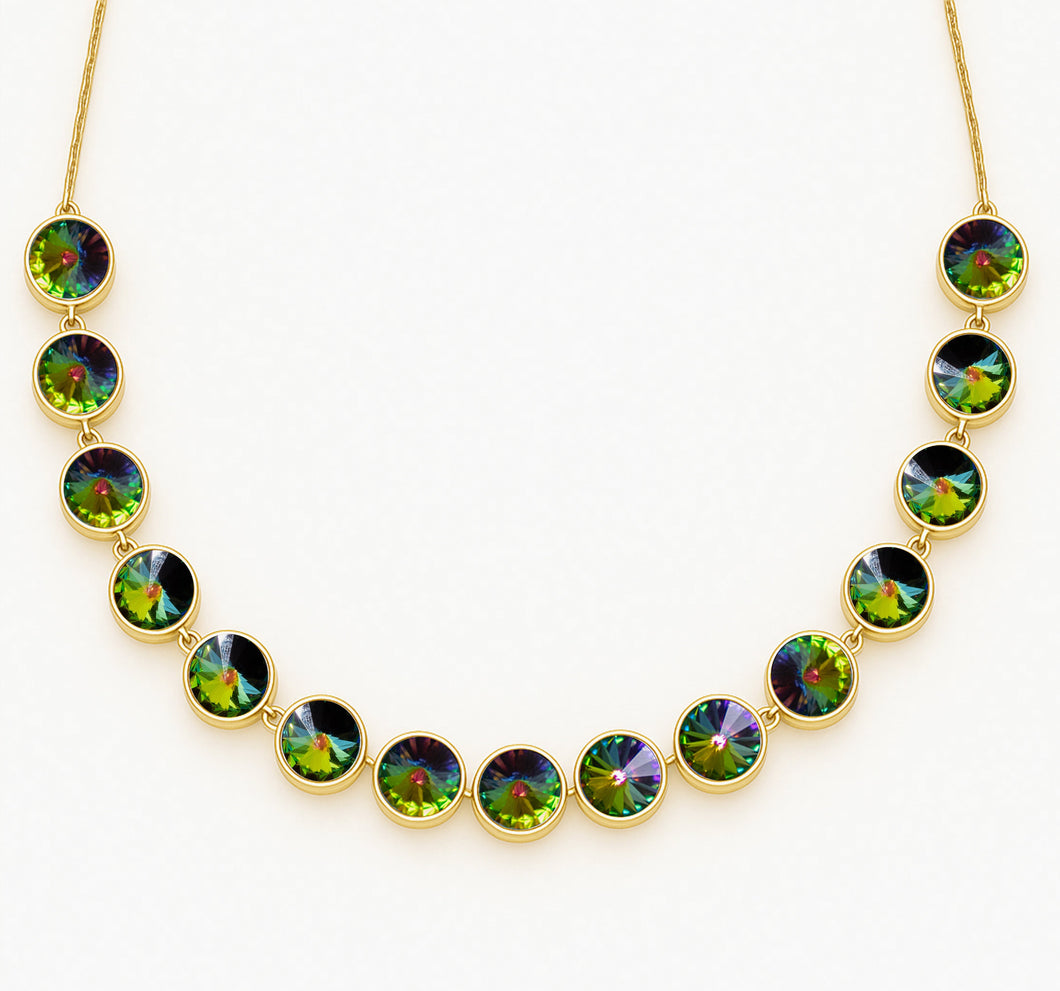 Encanto Necklace Gold Vitrail Medium ENCANTO FOREVER CRYSTALS 