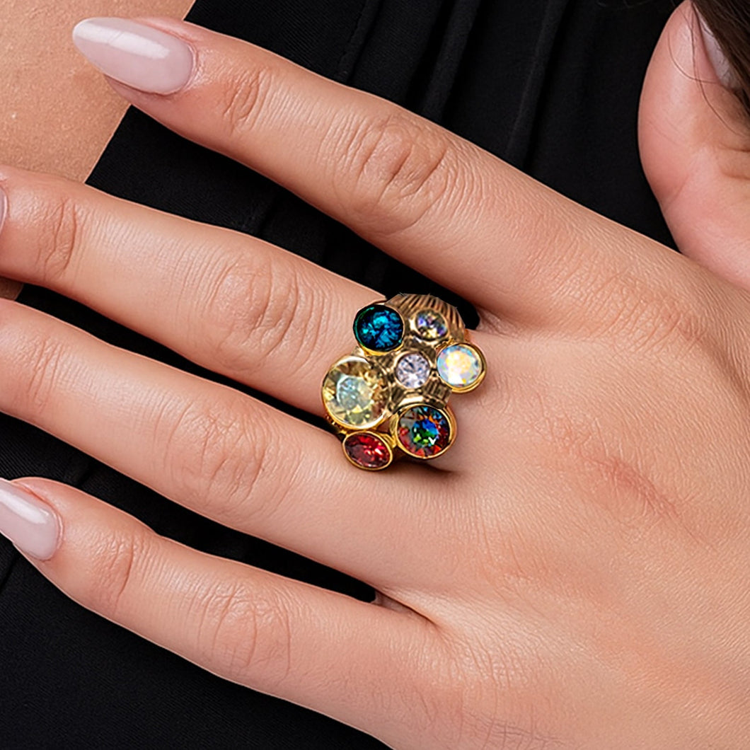 Encanto Ring Gold Multi ENCANTO FOREVER CRYSTALS 