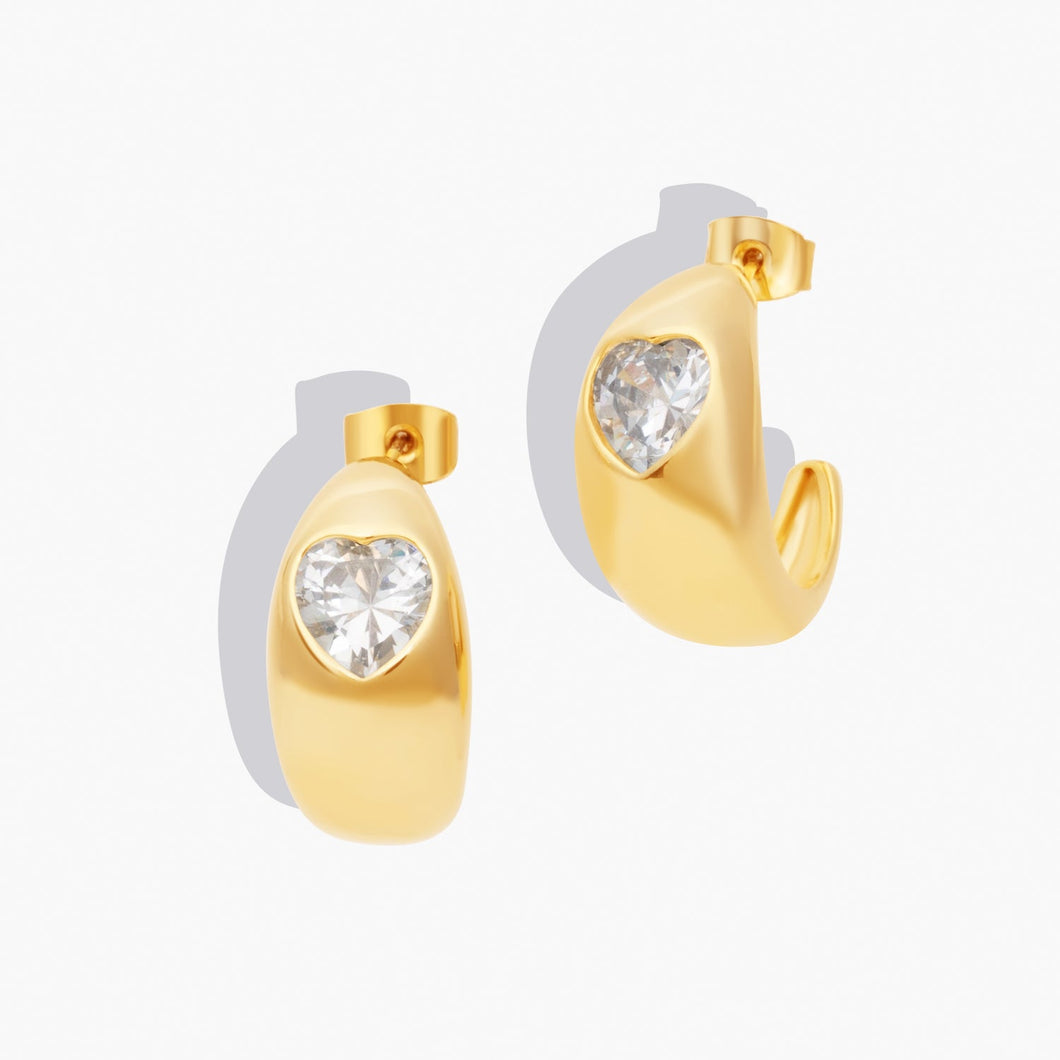 Endurance Earrings Gold Everlasting Forever Crystals 