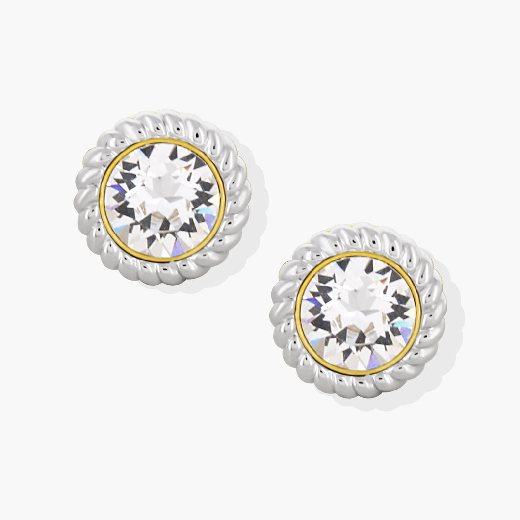 Everlink-Earrings Two Tone Moonlight VILLAGE FOREVER CRYSTALS 