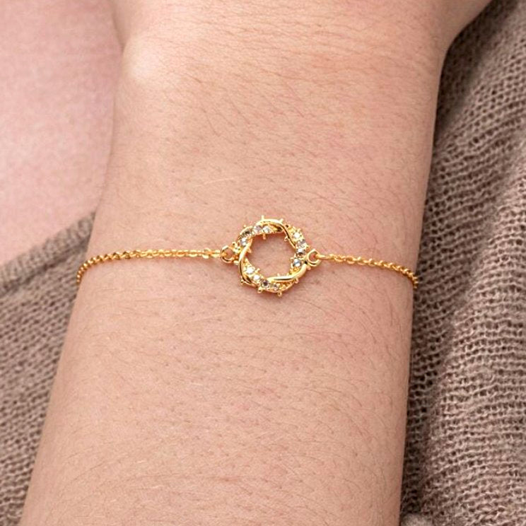 Faith's Crown Bracelet Gold REIGN FOREVER CRYSTALS 