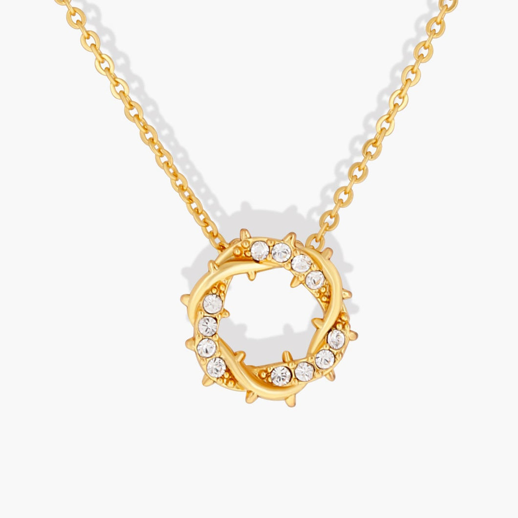 Faith's Crown Necklace Gold REIGN FOREVER CRYSTALS 