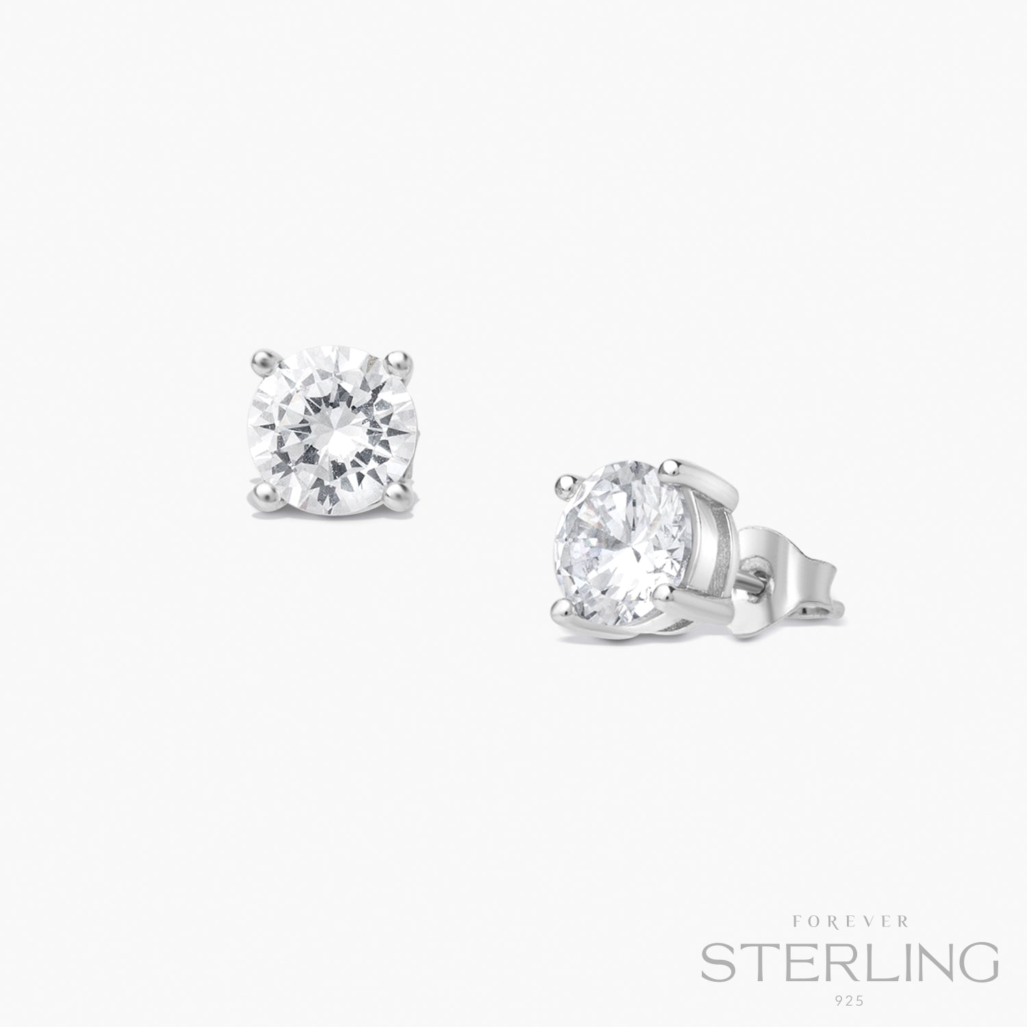 Forever Solitaire Stud Earrings