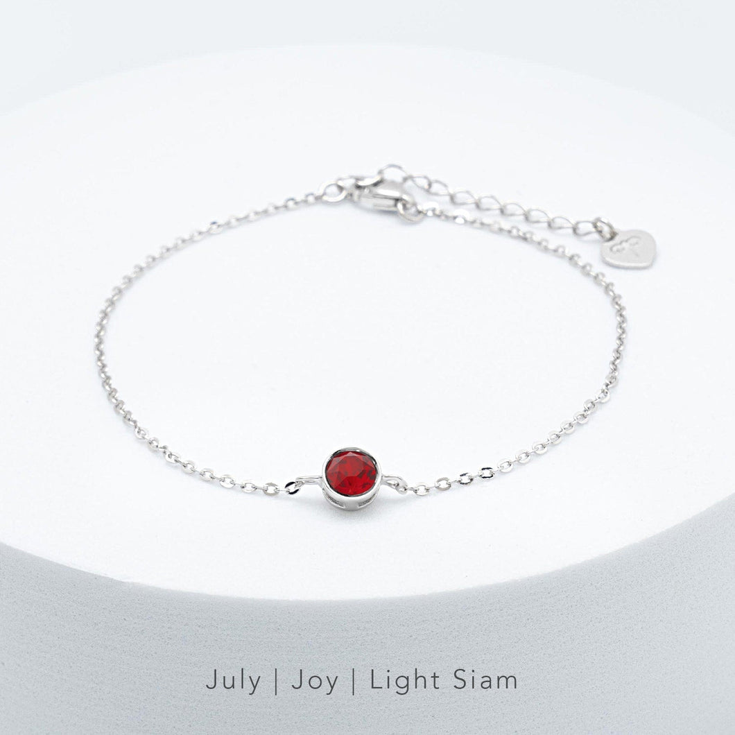 Forever Sterling Lifestone Moments Bracelet FOREVER STERLING FOREVER CRYSTALS Siam 