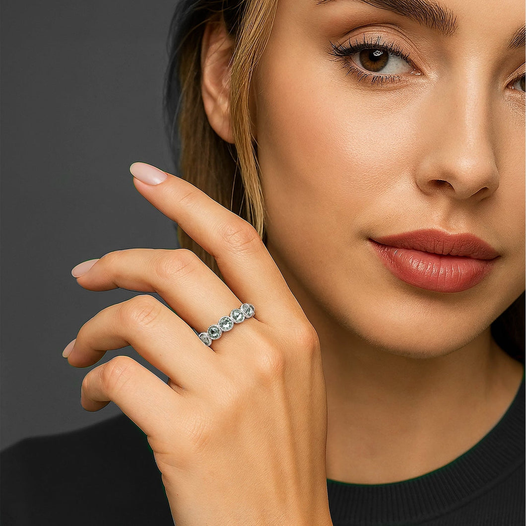 Forever Sterling Lifestones Moments Ring Crystal FOREVER STERLING FOREVER CRYSTALS 5 