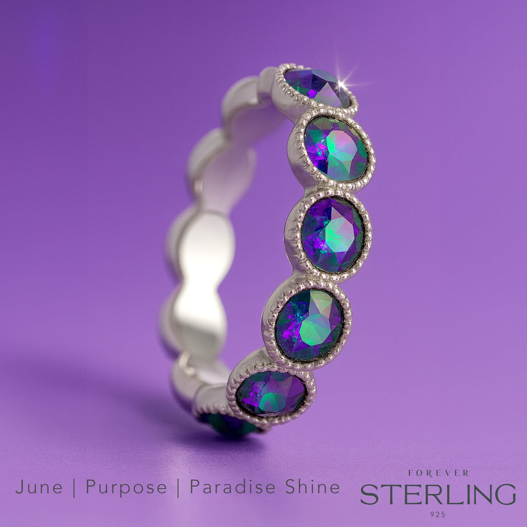 Forever Sterling Lifestones moments Ring Paradise Shine FOREVER STERLING FOREVER CRYSTALS 