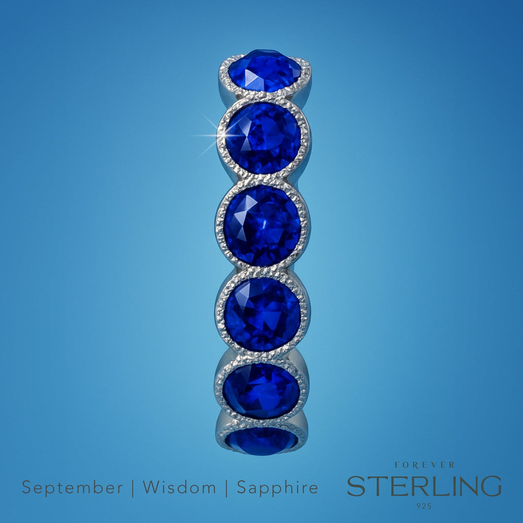 Forever Sterling Lifestones moments Ring Sapphire FOREVER STERLING FOREVER CRYSTALS 