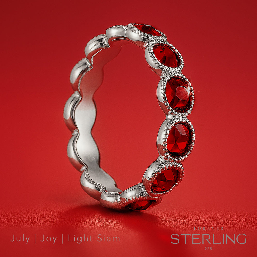 Forever Sterling Lifestones moments Ring Siam FOREVER STERLING FOREVER CRYSTALS 