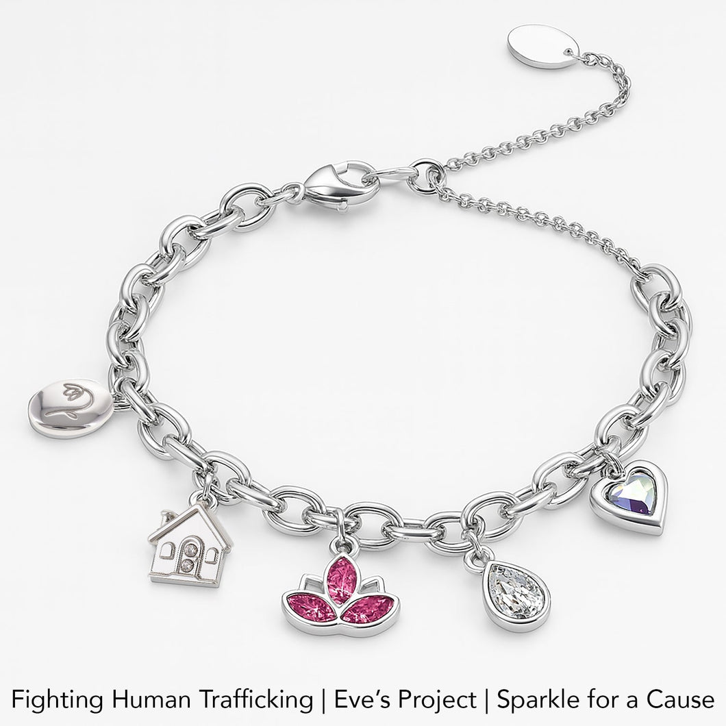 Freedom Lotus Bracelet Light rose EVES PROJECT FOREVER CRYSTALS 