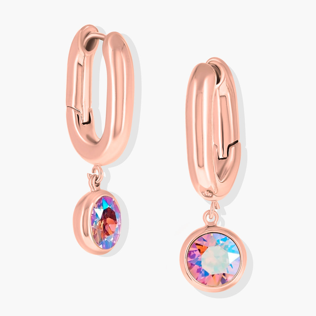 Generations-Earrings-Rose Gold-Light Rose Shimmer VILLAGE FOREVER CRYSTALS 