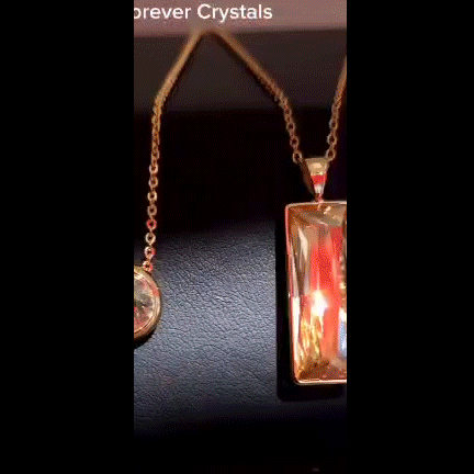 Glow Fever Pendant Gold Golden Shadow REFLECTIONS FOREVER CRYSTALS 