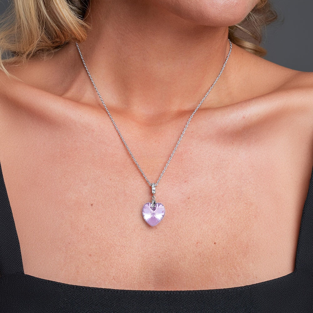 Heart Pendant Lilac REFLECTIONS FOREVER CRYSTALS 