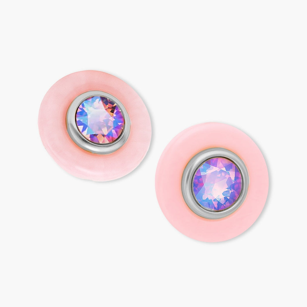 Island Chic Earrings Light Rose Shimmer TROPICAL BLISS FOREVER CRYSTALS 