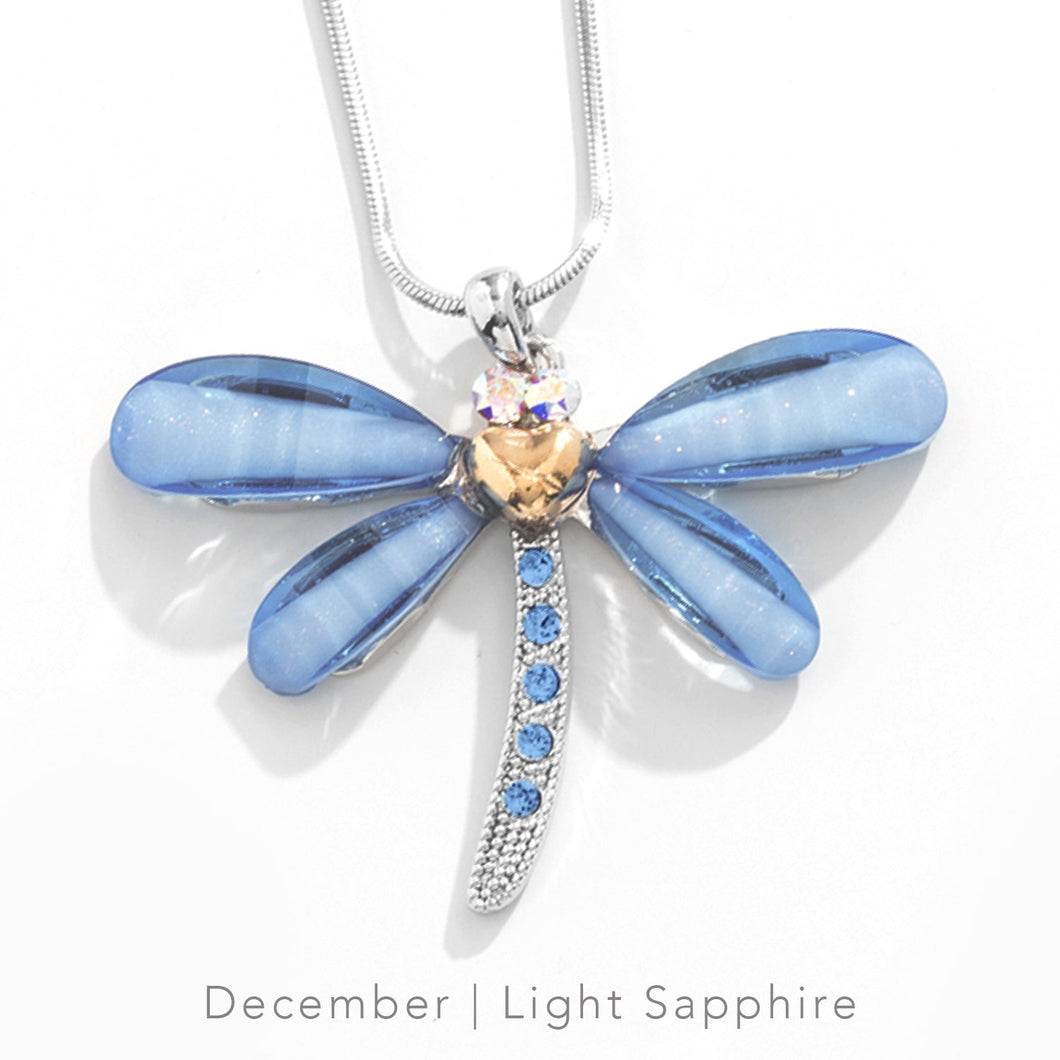 Lifestones Classic Dragonfly Light Sapphire Lifestone Dragonflies Forever Crystals 