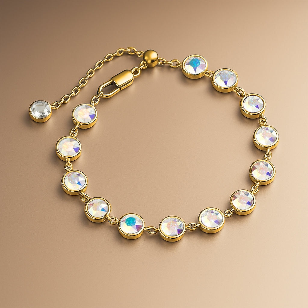 Monroe Bracelet Gold Aurora Borealis ESSENTIALS CORE FOREVER CRYSTALS 