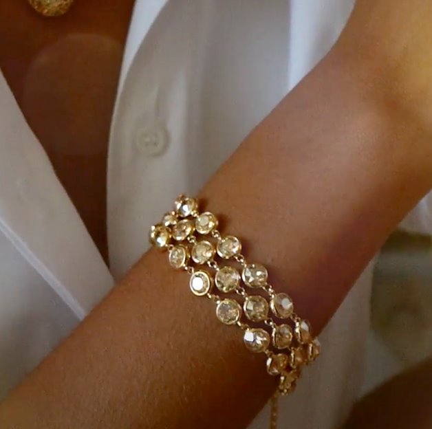 Monroe Bracelet Gold Golden Shadow ESSENTIALS CORE FOREVER CRYSTALS 