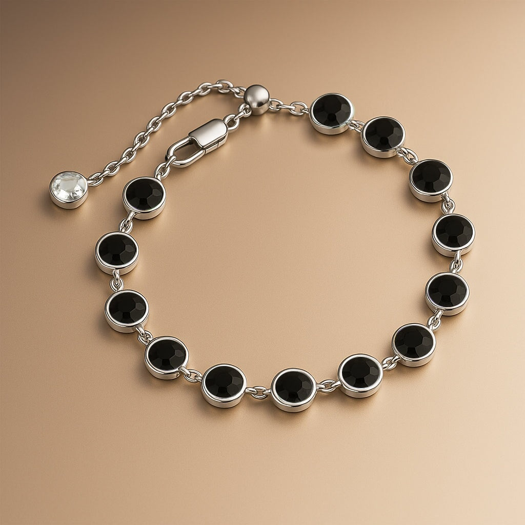 Monroe Bracelet Jet ESSENTIALS CORE FOREVER CRYSTALS 