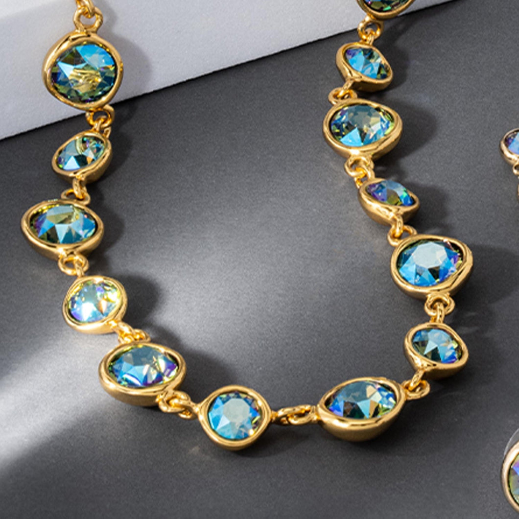 Monroe Necklace Gold Erinite Shimmer Majestic FOREVER CRYSTALS 