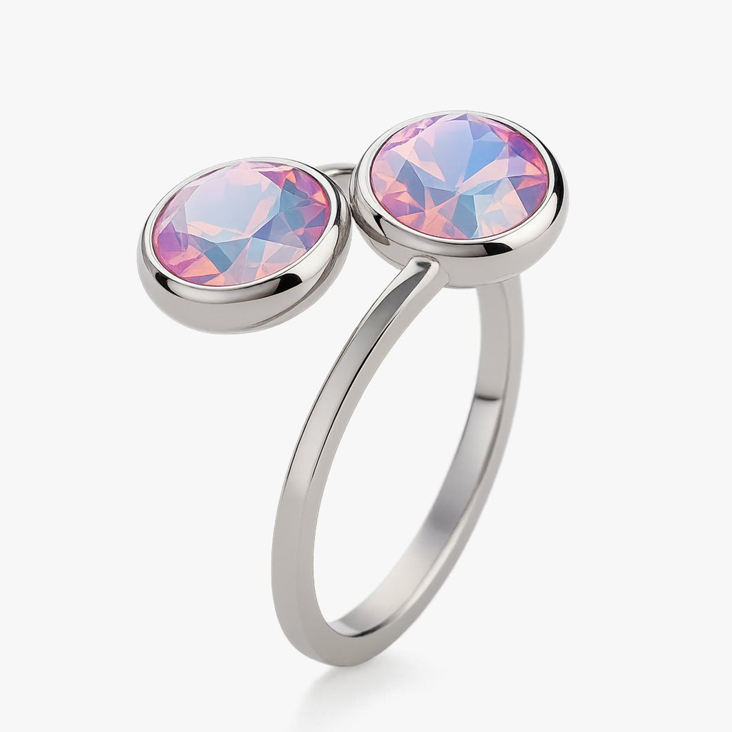 Monroe Ring Light Rose Shimmer FASHION EDIT FOREVER CRYSTALS 