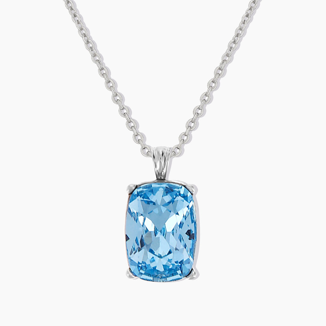 Radiant Grand Pendant Aquamarine REFLECTIONS FOREVER CRYSTALS 