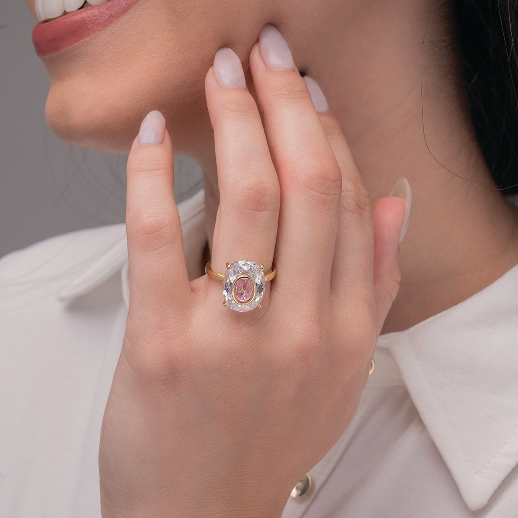 Roots-Ring-Pink VILLAGE FOREVER CRYSTALS 