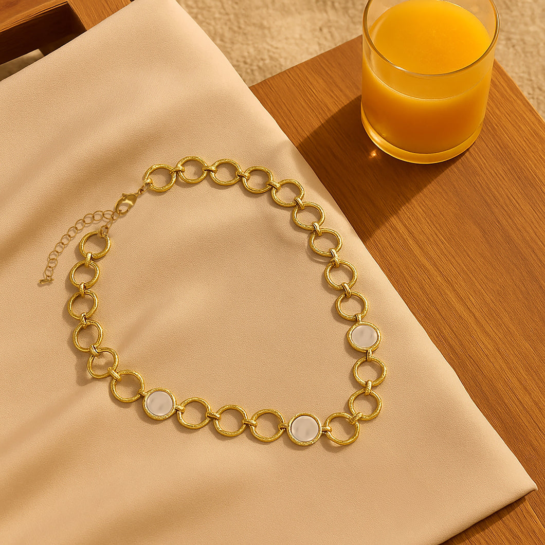 Seabreeze Necklace Gold COASTAL ELEGANCE FOREVER CRYSTALS 