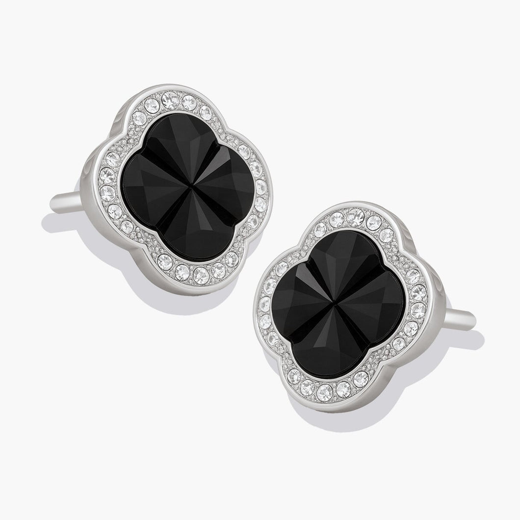 Socialite Earrings Jet LEYENDAS JACKIE FOREVER CRYSTALS 