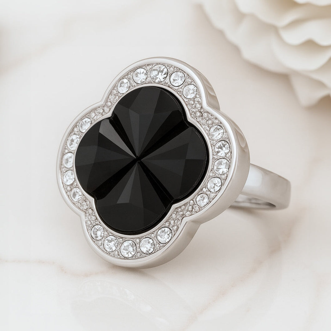 Socialite Ring Jet LEYENDAS JACKIE FOREVER CRYSTALS 