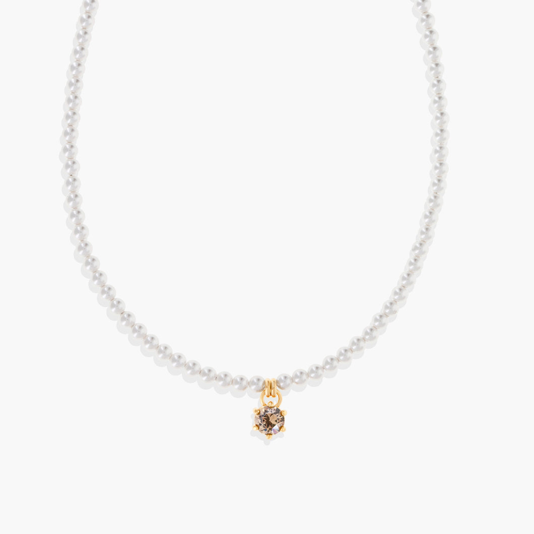 Solera Necklace Gold Golden Shadow COASTAL ELEGANCE FOREVER CRYSTALS 