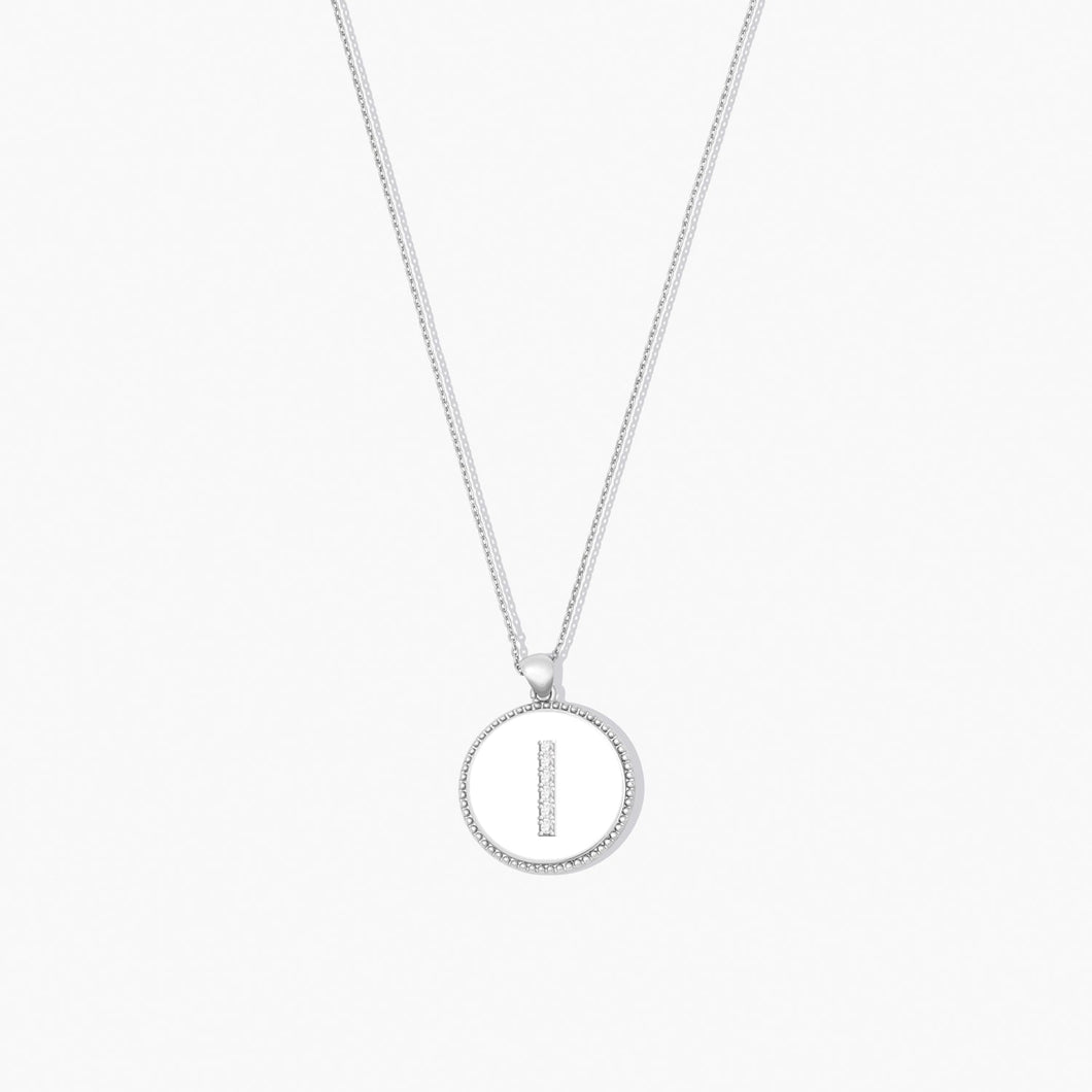 Sparkle ID Letter Necklace - I SPARKLE ID FOREVER CRYSTALS Silver 