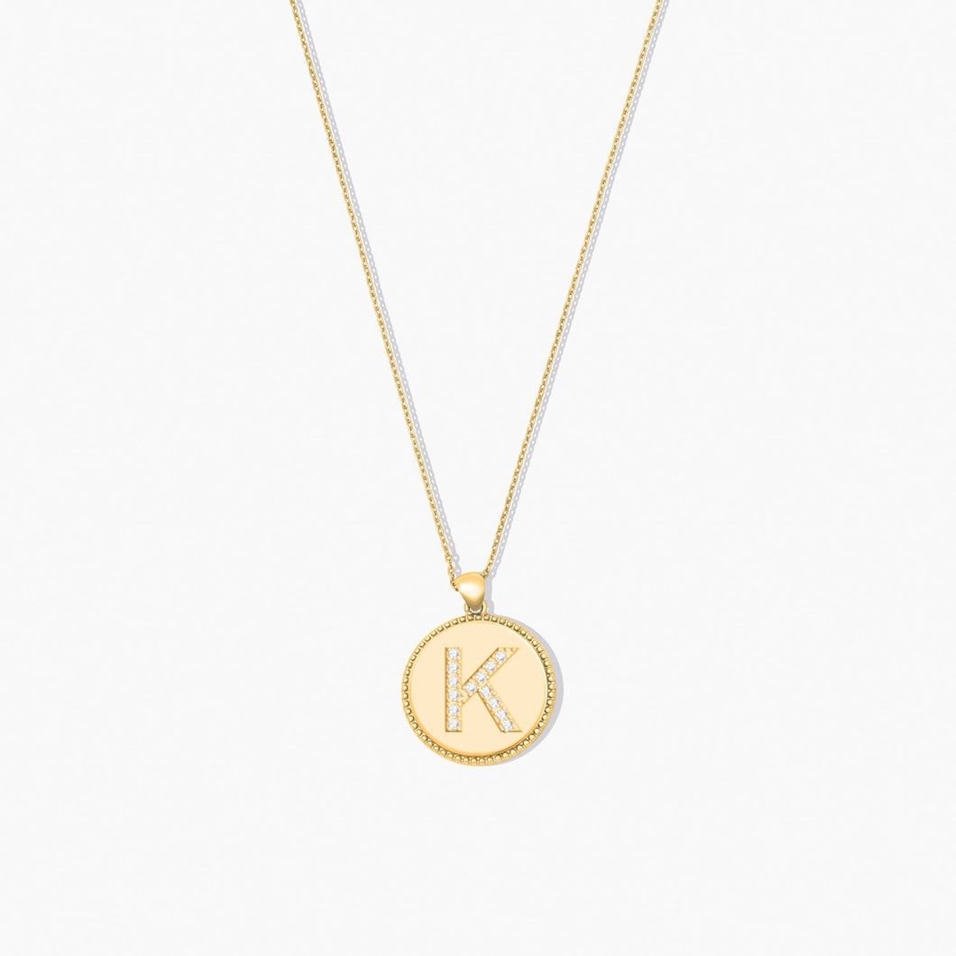 Sparkle ID Letter Necklace - K SPARKLE ID FOREVER CRYSTALS Gold 