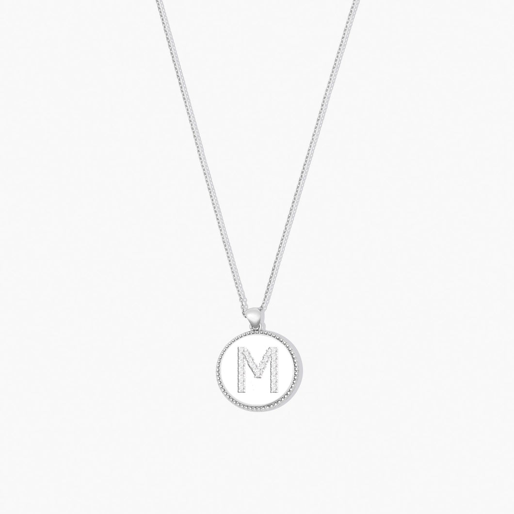 Sparkle ID Letter Necklace - M SPARKLE ID FOREVER CRYSTALS Silver 