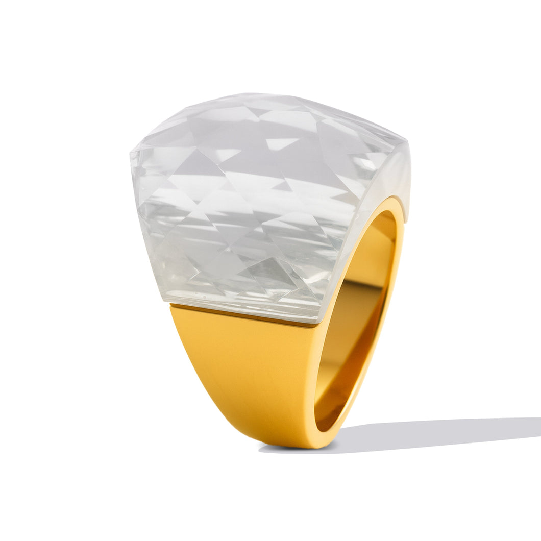 Spotlight Ring Gold LEYENDAS JACKIE FOREVER CRYSTALS 6 