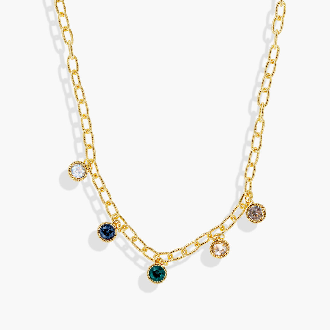 Stones of Faith Necklace Gold STORY OF DESTINY FOREVER CRYSTALS 