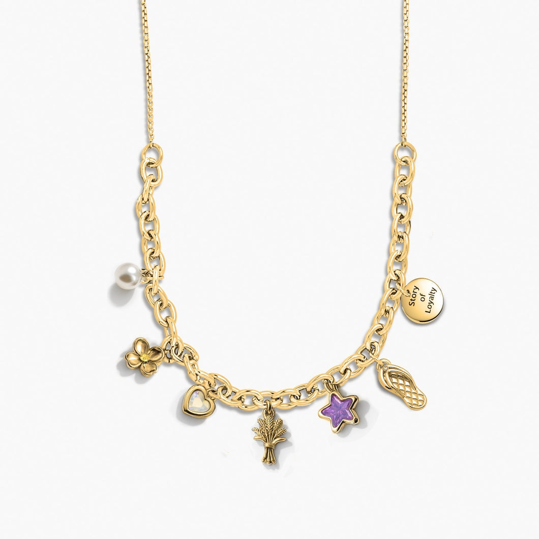 Story of Loyalty Necklace Gold STORY OF LOYALTY FOREVER CRYSTALS 