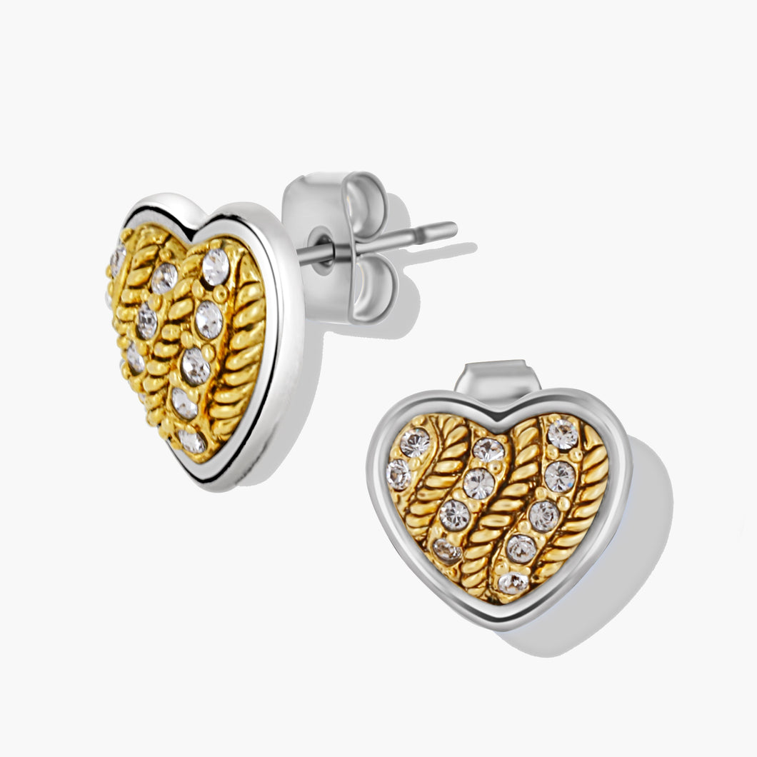 Warrior's Heart Earrings STORY OF DESTINY FOREVER CRYSTALS 